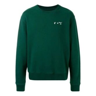 Off-White Men’ s Logo Printing Pullover Green Off-White Men’ s Logo Printing Pullover Green