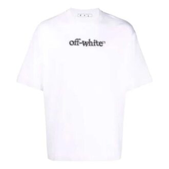Off-White Men’ s Logo Printing Pullover Short Sleeve Loose Fit White T-Shirt Off-White Men’ s Logo Printing Pullover Short Sleeve Loose Fit White T-Shirt