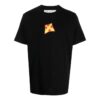 Off-White Men’ s Logo Printing Round Neck Pullover Short Sleeve Black T-Shirt