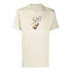 Off-White Men’ s Logo Printing Round Neck Short Sleeve Light Brown T-Shirt