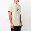 Off-White Men’ s Logo Printing Round Neck Short Sleeve Light Brown T-Shirt