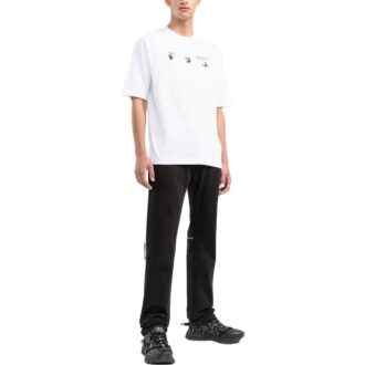 Off-White Men’ s Logo Printing Round Neck Short Sleeve White T-Shirt Off-White Men’ s Logo Printing Round Neck Short Sleeve White T-Shirt