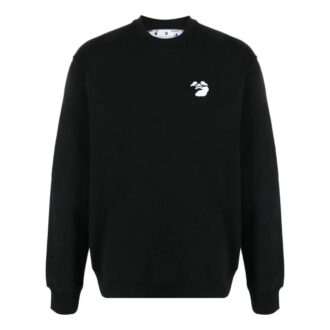 Off-White Men’ s Logo Printing Round Neck Sports Loose Fit Black Off-White Men’ s Logo Printing Round Neck Sports Loose Fit Black