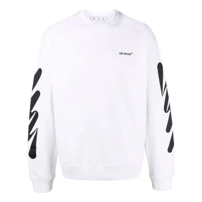 Off-White Men’ s Logo Printing Round Neck White