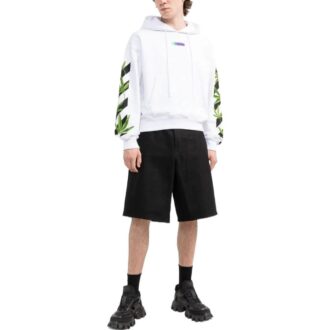Off-White Men’ s Logo Printing Solid Color Long Sleeves White Off-White Men’ s Logo Printing Solid Color Long Sleeves White