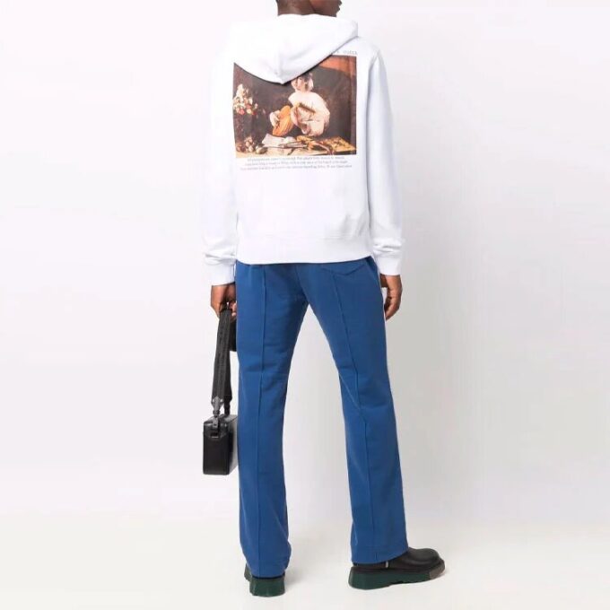 Off-White Men’ s Logo Printing Zipper White