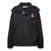 Off-White Men’ s Logo Pullover Hooded Jacket Loose Fit Black
