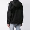 Off-White Men’ s Logo Pullover Hooded Jacket Loose Fit Black
