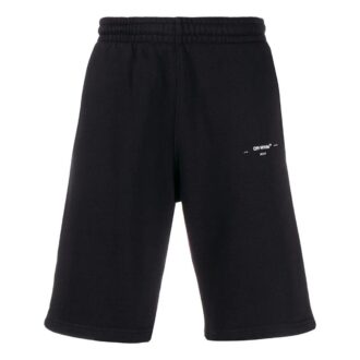 Off-White Men’ s Logo Solid Color Casual Shorts Version Black Off-White Men’ s Logo Solid Color Casual Shorts Version Black