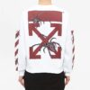 Off-White Men’ s Logo Spider Printing Round Neck Long Sleeves White