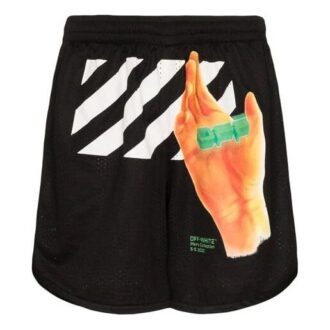 Off-White Men’ s Logo Sports Black Shorts Off-White Men’ s Logo Sports Black Shorts
