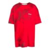 Off-White Men’ s Logo Tie Dye Red T-Shirt