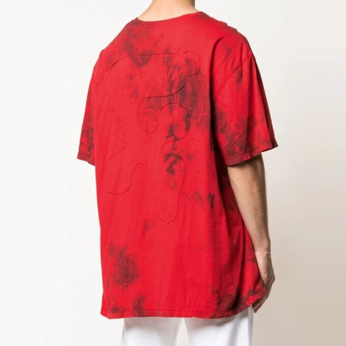 Off-White Men’ s Logo Tie Dye Red T-Shirt