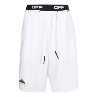Off-White Men’ s Logo Waist Arrow Shorts White