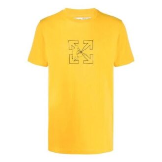 Off-White Men’ s Logo Workers Yellow T-Shirt