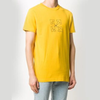 Off-White Men’ s Logo Workers Yellow T-Shirt