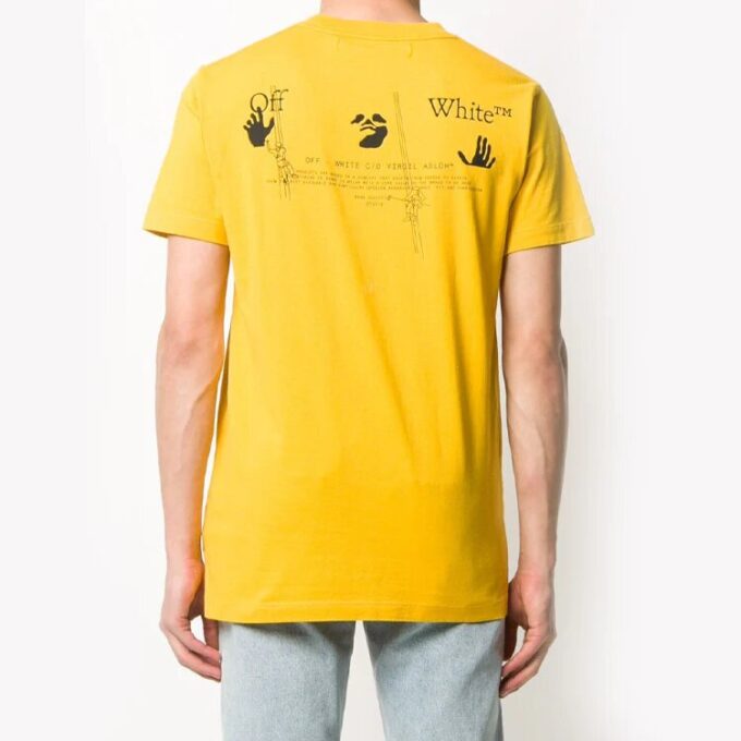 Off-White Men’ s Logo Workers Yellow T-Shirt