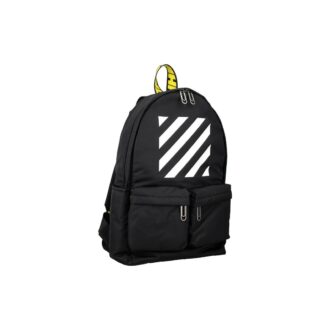 Off-White Men’ s Logo Zipper Schoolbag Backpack Black