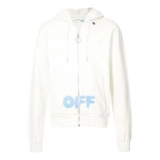 Off-White Men’ s Logo Zipper White