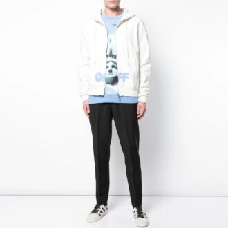 Off-White Men’ s Logo Zipper White