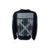 Off-White Men’ s Loose Casual Round Neck Pullover Printing Black
