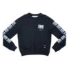 Off-White Men’ s Loose Casual Round Neck Pullover Printing Black