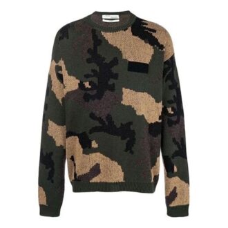 Off-White Men’ s Loose Green Camouflage