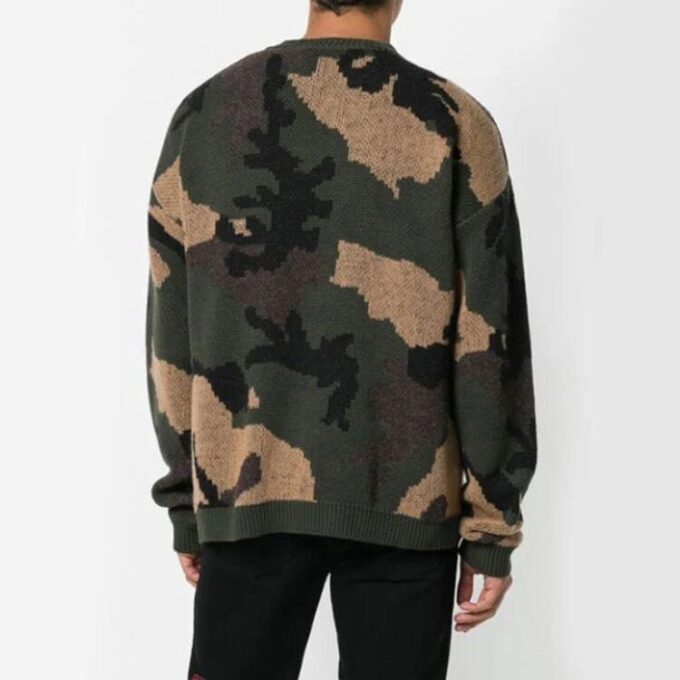Off-White Men’ s Loose Green Camouflage