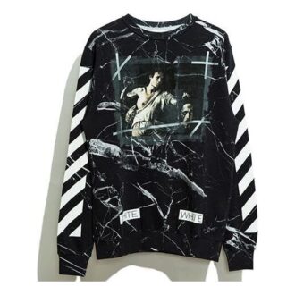 Off-White Men’ s Marble Pullover Black