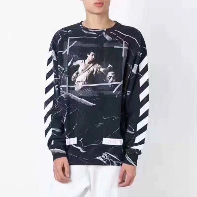 Off-White Men’ s Marble Pullover Black