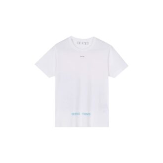 Off-White Men’ s Marilyn Monroe Printing Short Sleeve White T-Shirt