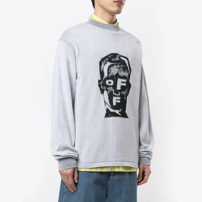Off-White Men’ s Mask Knit Gray