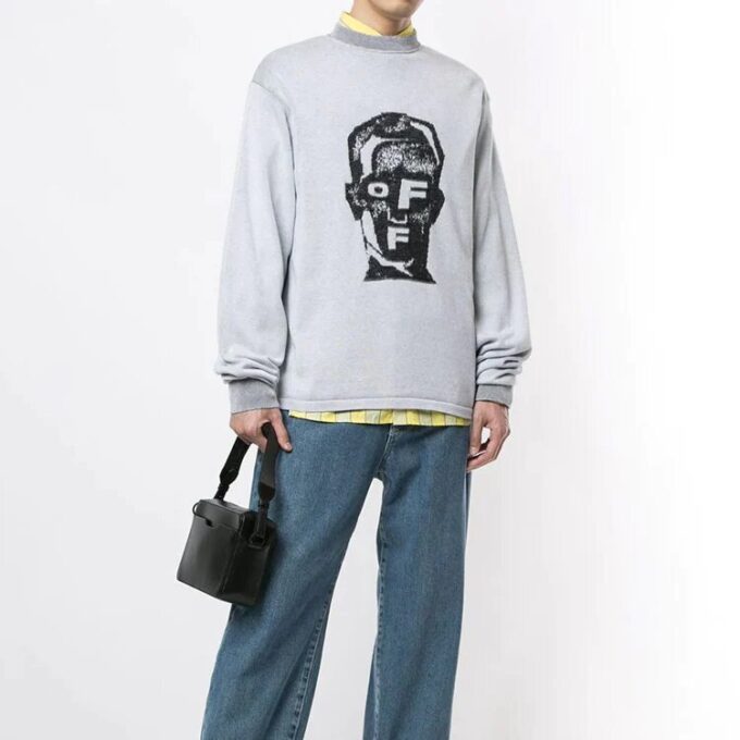 Off-White Men’ s Mask Knit Gray