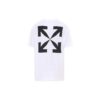 Off-White Men’ s Mona Lisa Arrow Printing Round Neck Pullover Short Sleeve White T-Shirt