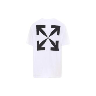 Off-White Men’ s Mona Lisa Arrow Printing Round Neck Pullover Short Sleeve White T-Shirt Off-White Men’ s Mona Lisa Arrow Printing Round Neck Pullover Short Sleeve White T-Shirt