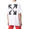 Off-White Men’ s Mona Lisa Arrow Printing Round Neck Pullover Short Sleeve White T-Shirt
