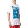 Off-White Men’ s Mona Lisa Arrow Printing Round Neck Pullover Short Sleeve White T-Shirt