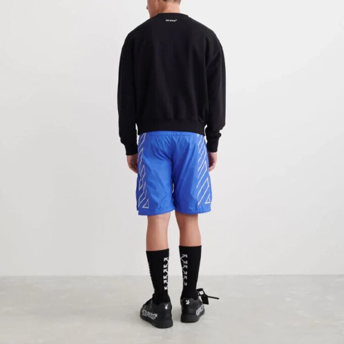 Off-White Men’ s Mona Lisa Printing Cotton Round Neck Pullover Black