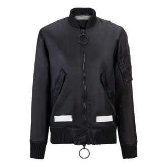 Off-White Men’ s Nylon Back logo Jacket Black Off-White Men’ s Nylon Back logo Jacket Black