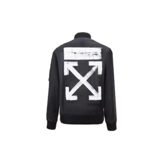Off-White Men’ s Nylon Back logo Jacket Black Off-White Men’ s Nylon Back logo Jacket Black