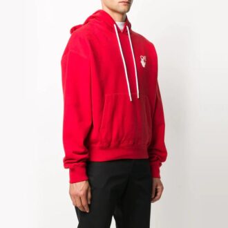 Off-White Men’ s Painting Arrow Pullover Red