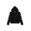 Off-White Men’ s Painting Printing Arrow Pattern Zipper Classic Black