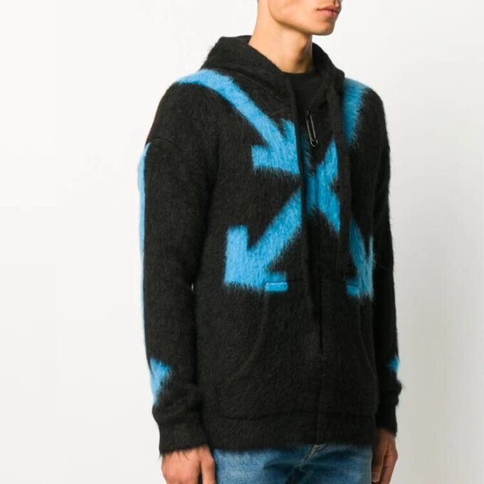 Off-White Men’ s Pattern Black Hoodie