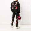 Off-White Men’ s Pattern Printing Round Neck Long Sleeves Black