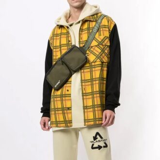 Off-White Men’ s Plaid Large Yellow Shirt
