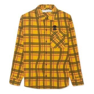 Off-White Men’ s Plaid Yellow Shirt