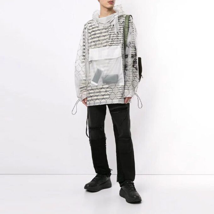 Off-White Men’ s Pocket Detail Transparent Ordinary Version White