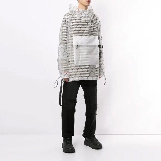 Off-White Men’ s Pocket Detail Transparent Ordinary Version White