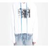 Off-White Men’ s Printed Logo Arrow Hooded Long Sleeves White