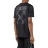 Off-White Men’ s Printing Arrow Pattern Round Neck Short Sleeve Black T-Shirt